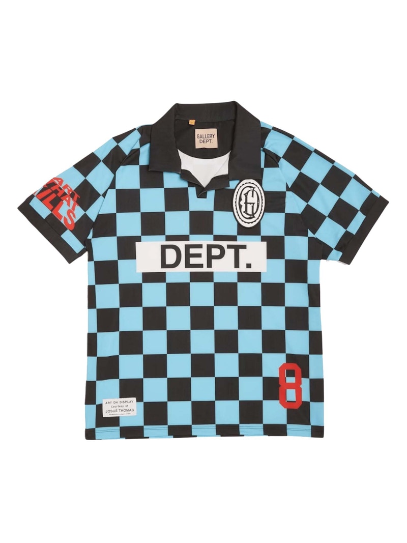 Pre-owned Gallery Dept. Men's Alvarado Soccer Jersey In Check In Multi