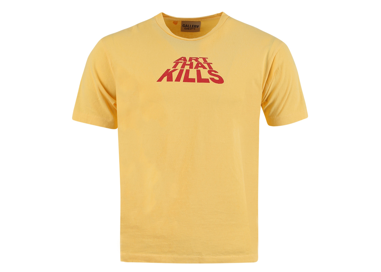 Gallery Dept. Art That Kills Logo T-Shirt Yellow Men's - FW22 - US