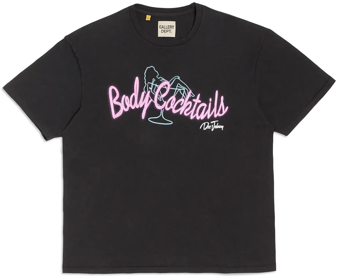 Gallery Dept. Body Cocktails T-Shirt Black Men's - SS23 - US