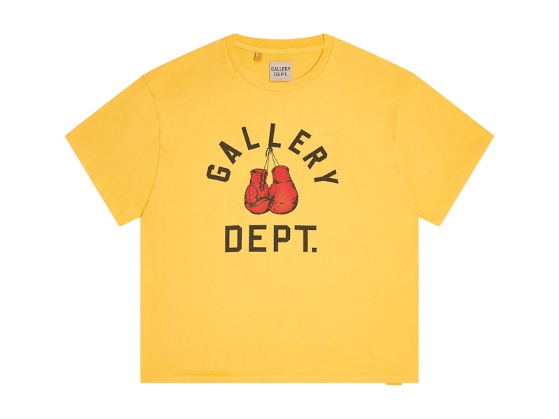 Gallery Dept. Boxing Merch T-shirt Gold Yellow メンズ - SS25 Gallery Dept. Boxing Merch T-shirt Gold Yellow メンズ - SS25