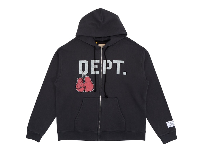 新品未使用 Gallery dept Boxing Zip Up パーカー Gallery Dept. Boxing Merch Zip Hoodie Vintage Black Men's