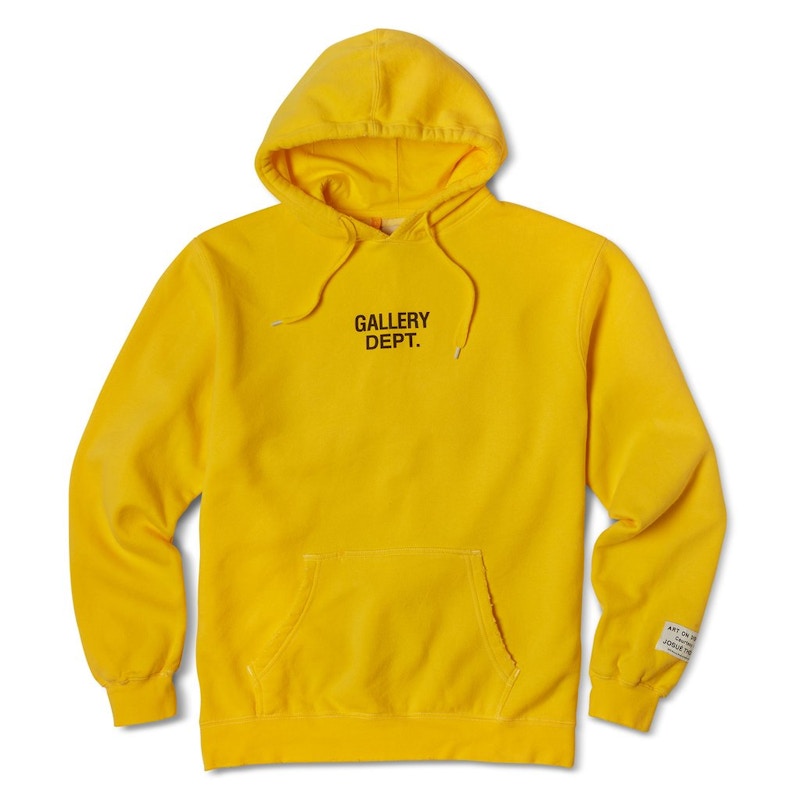 Gallery Dept. Centered Logo Hoodie Hoodie Yellow Men's - US