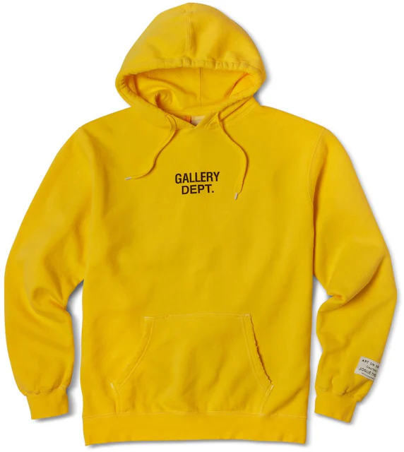 Gallery Dept. Centered Logo Hoodie Hoodie Yellow Men's - GB