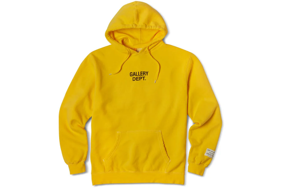 Gallery Dept. Centered Logo Hoodie Hoodie Yellow