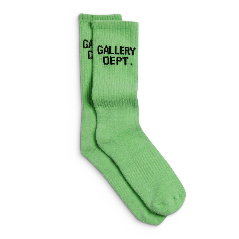 Pre-owned Gallery Dept. Men's Clean Sock In Flo Green