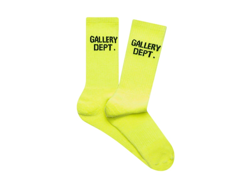 Pre-owned Gallery Dept. Clean Socks In Fluorescent Yellow