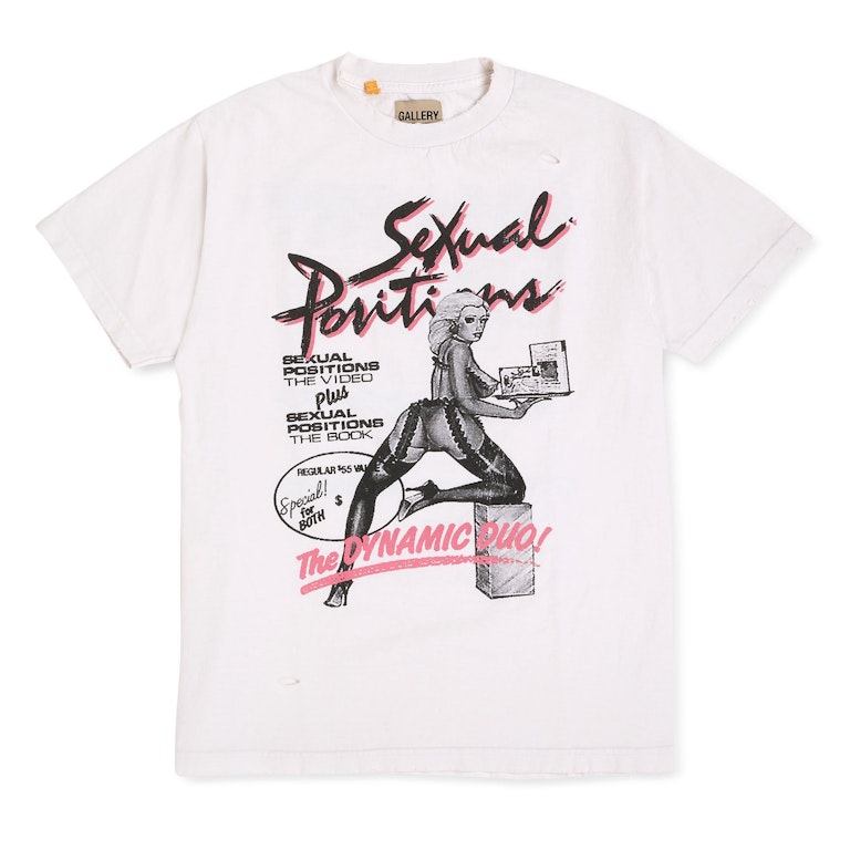 Pre-owned Gallery Dept. Doc Johnson Sexual Positions T-shirt White