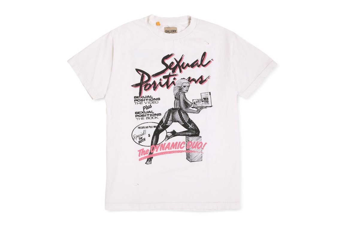 Pre-owned Gallery Dept. Doc Johnson Sexual Positions T-shirt White