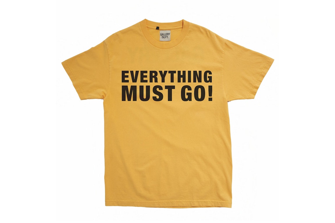 Pre-owned Gallery Dept. Everything Must Go T-shirt Gold
