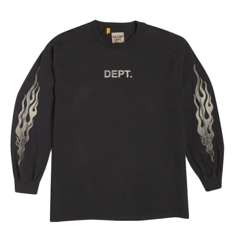 Pre-owned Gallery Dept. Flames L/s T-shirt Black