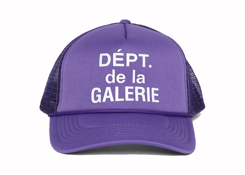 Pre-owned Gallery Dept. Men's French Logo Trucker Hat In Flo Purple