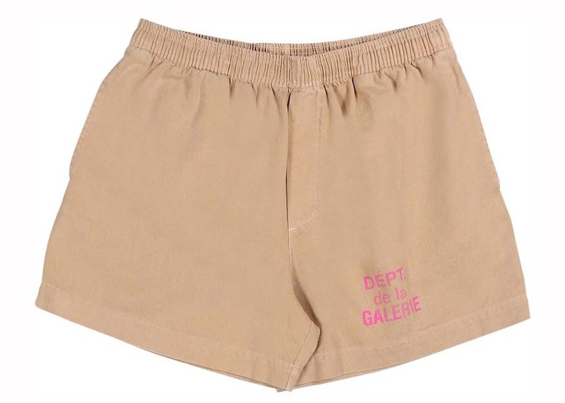 Pre-owned Gallery Dept. Men's French Logo Zuma Shorts In Cream