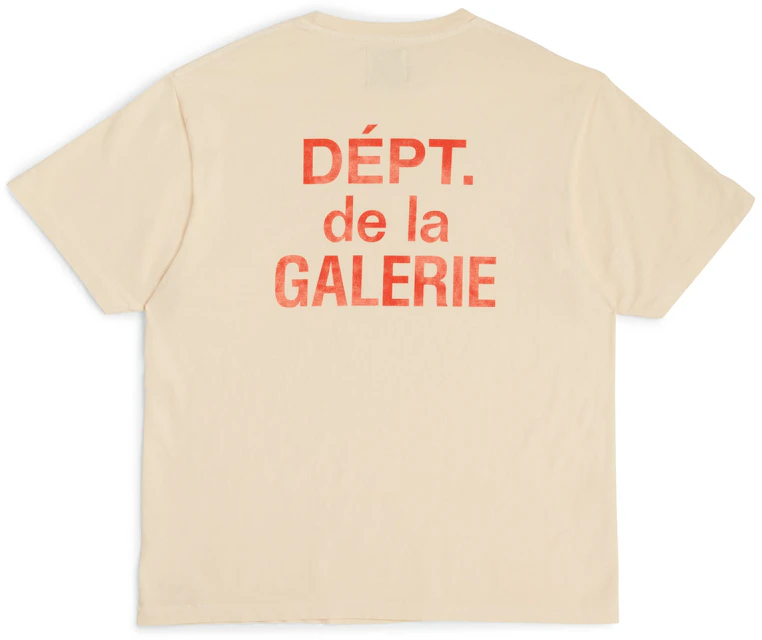 Gallery Dept. French T-shirt Cream/Orange - MX