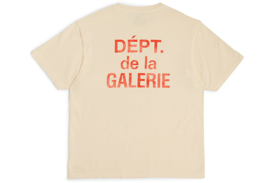 Gallery Dept. French T-shirt Cream/Orange - MX