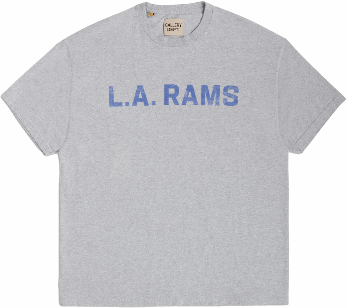 Men's LA Rams x GALLERY DEPT. Black Los Angeles Rams Faded T-Shirt