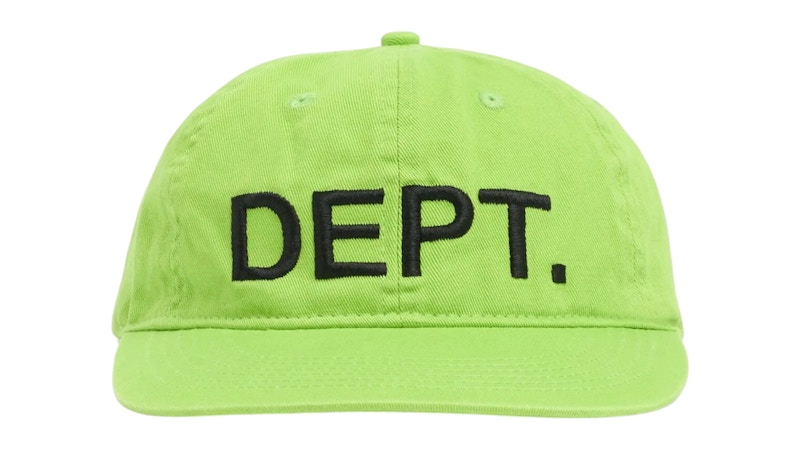 Pre-owned Gallery Dept. Men's Logo Embroidered Hat In Flo Green