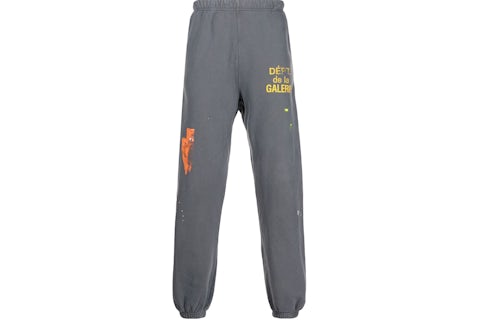 Gallery Paint Splatter Detail Track Pants Gray Men's SS22 US