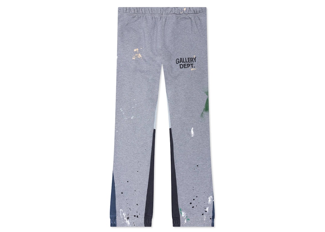 Pre-owned Gallery Dept. Painted Flare Sweat Pants Heather Grey