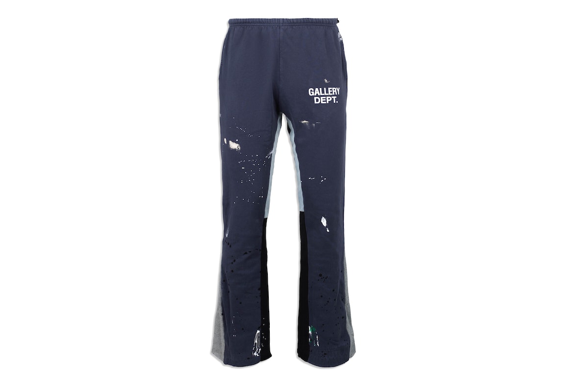 Pre-owned Gallery Dept. Painted Flare Sweat Pants Navy