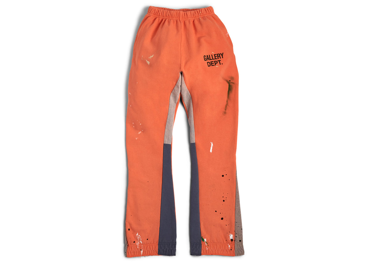 Gallery Dept. Painted Flare Sweat Pants Orange Men's   US