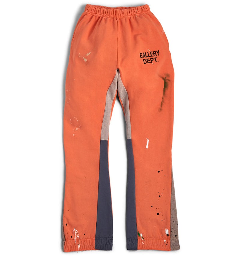 Gallery Painted Flare Sweat Pants Orange Men's US