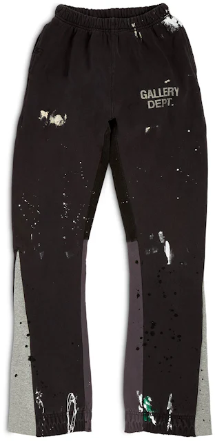 Gallery Dept. Painted Flare Sweat Pants Washed Black Men's - SS22 - US
