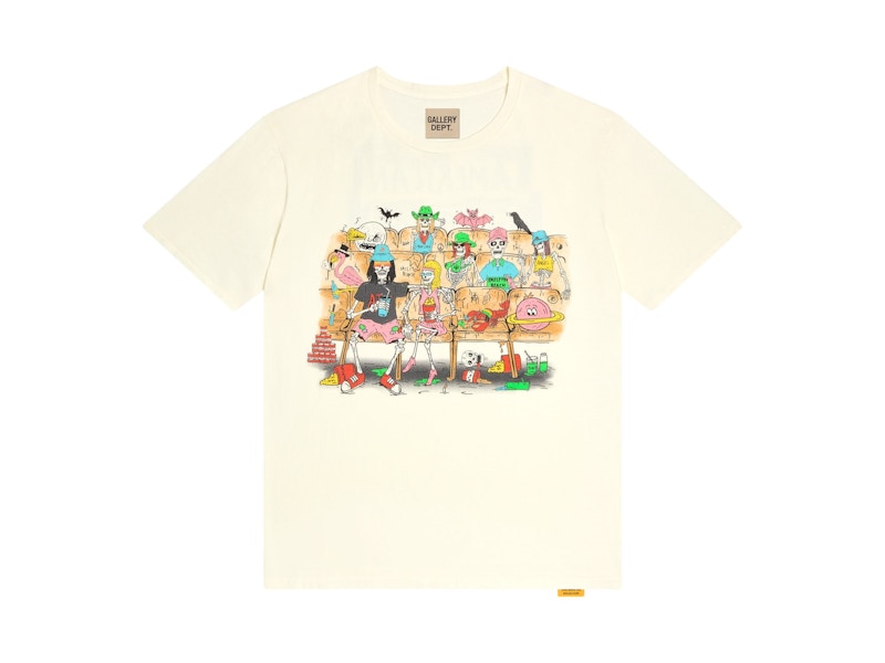 Pre-owned Gallery Dept. Men's Skeleton Beach Theater Tee Shirt In Light Archival White