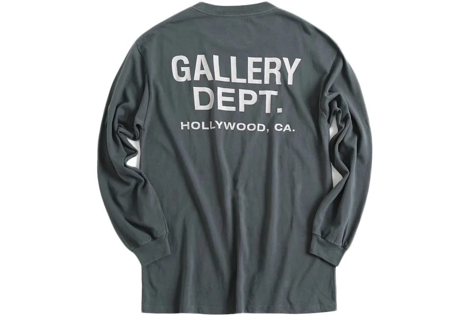 Gallery Dept. Souvenir L/S T-shirt Washed Black/White Men's - US