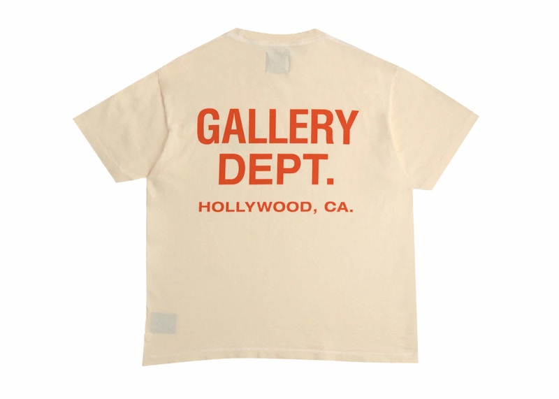 Pre-owned Gallery Dept. Men's Souvenir T-shirt In Cream/orange