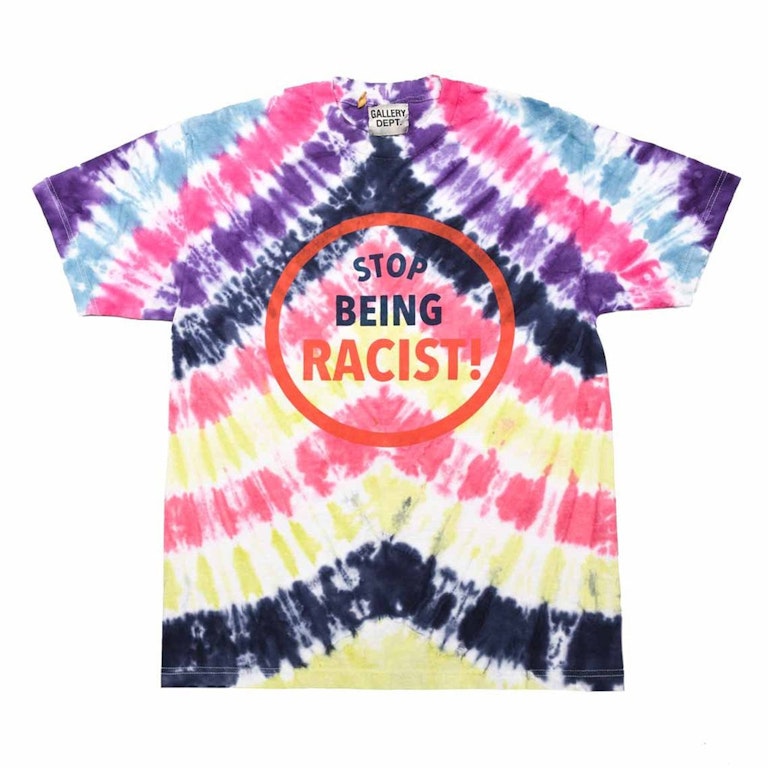 Pre-owned Gallery Dept. Stop Being Racist Tie Dye T-shirt Rainbow