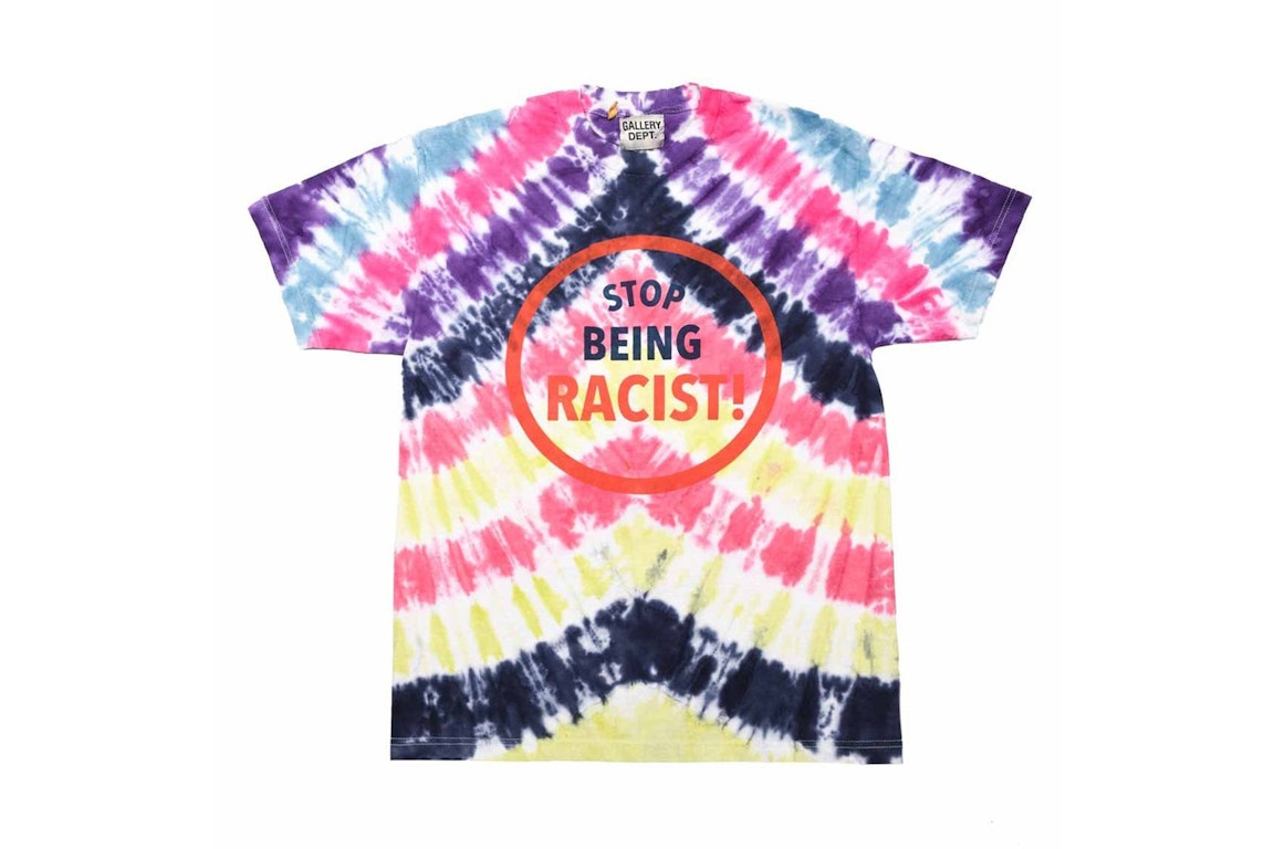 Pre-owned Gallery Dept. Stop Being Racist Tie Dye T-shirt Rainbow