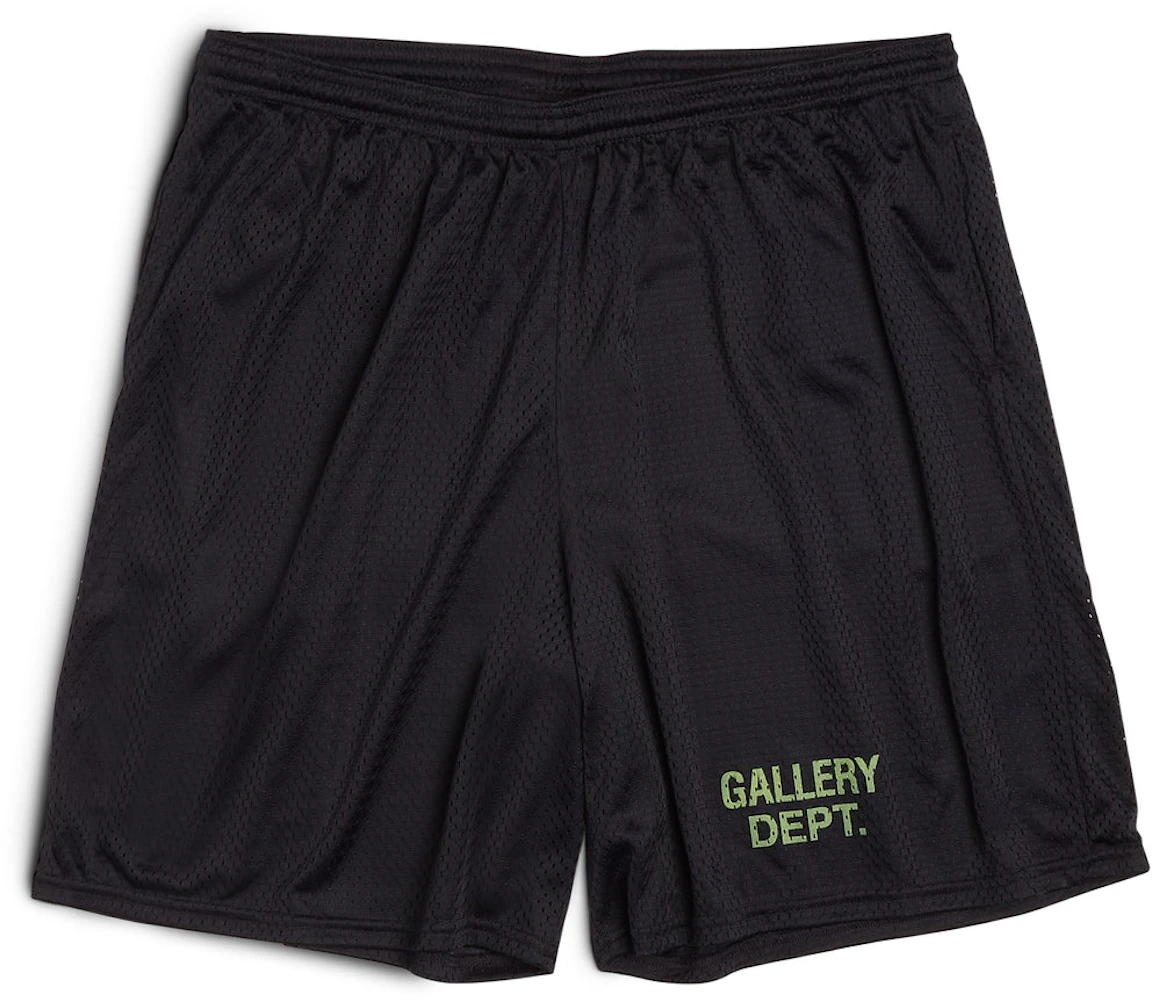 Gallery Dept. Studio English Logo Gym Shorts Dark Navy/Lime Men's - US
