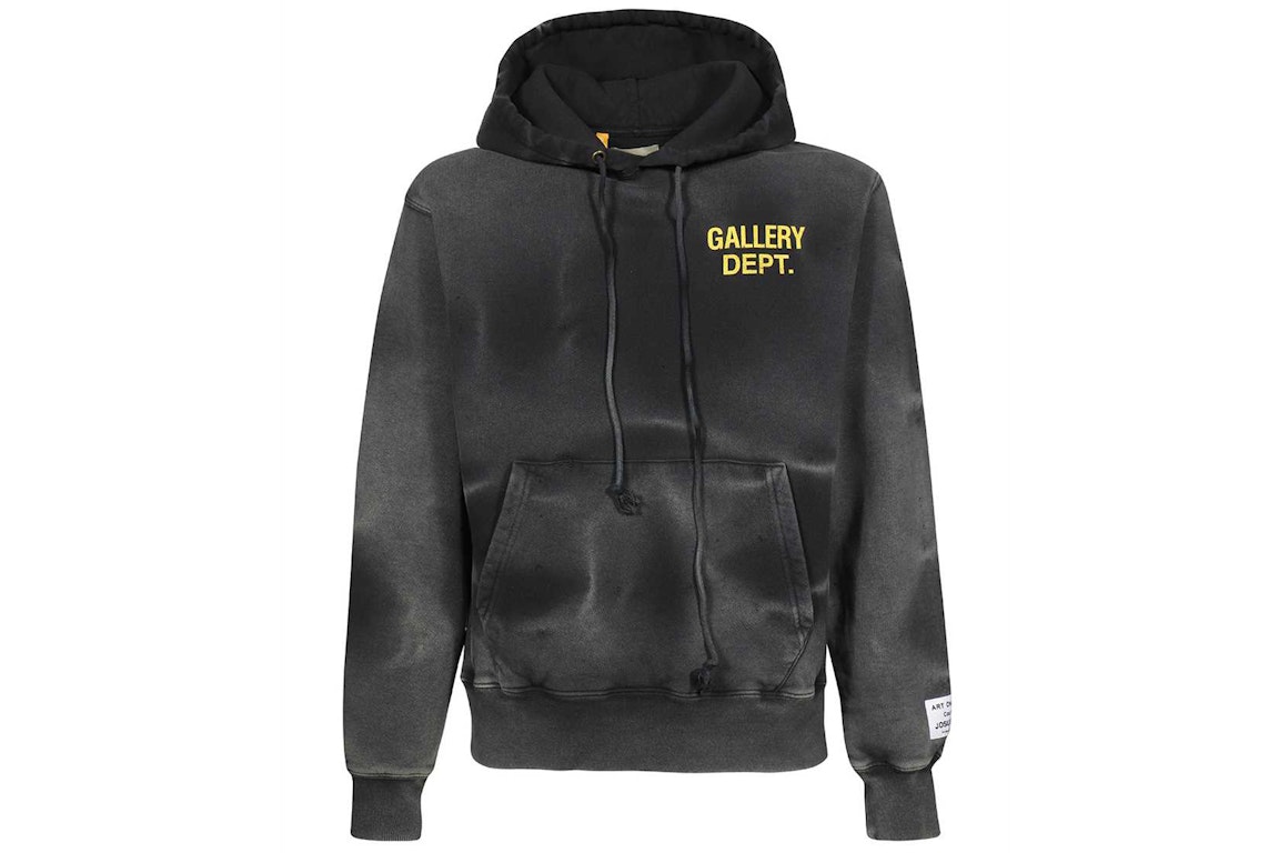 Pre-owned Gallery Dept. Sun Faded English Logo Hoodie Black