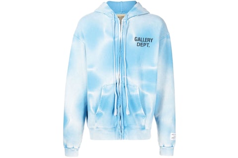 Gallery Sun Faded Zip Up Hoodie Blue Men's US