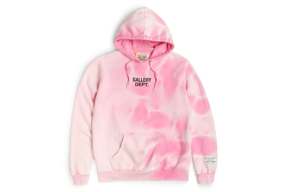 Pre-owned Gallery Dept. Sunfaded Centered Logo Hoodie Pink
