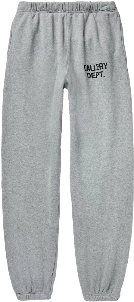 Gallery Dept. Tapered Logo-Print Cotton-Jersey Sweatpants Grey Men's - SS23  - US