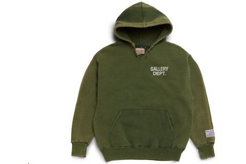 Galleria Felpa con cappuccio vintage GD Pullover Verde Uomo