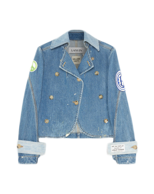 Buy LEMAIRE Denim Double Breasted Jacket In Neutral - Saltpeter At 58% Off  | Editorialist