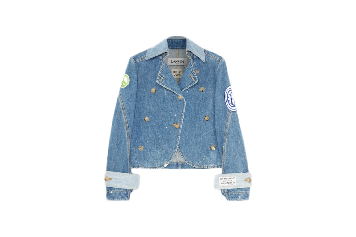 Pre-owned Gallery Dept. X Lanvin Women's Double-breasted Denim Jacket Multi (collection 2)