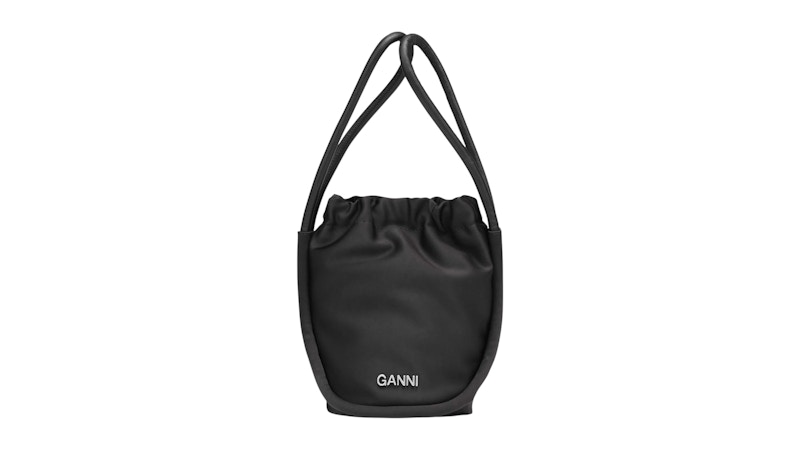 GANNI ミニ ノットバッグ ハンドバッグ BLACK Ganni Knot Mini Bag Black - ES