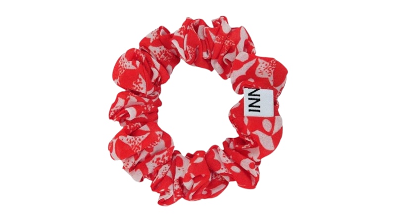 Ganni Patched Scrunchie Headband Red