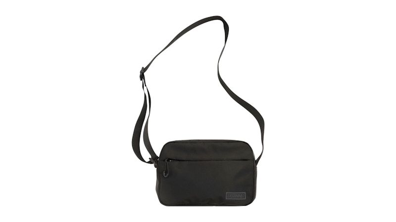 Ganni Recycled Tech Festival Shell Bag Black