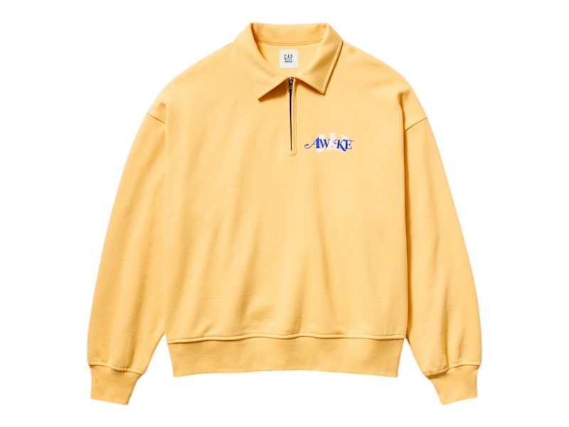 Gap x Awake NY Heavyweight Oversized Quarter-Zip Pullover Corncob
