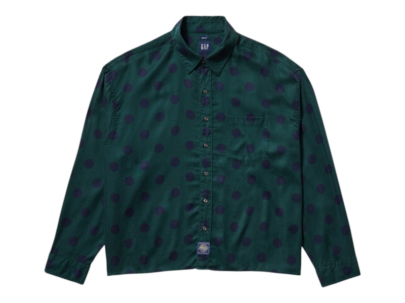 Gap × Awake NY ツイル ドット ビッグシャツ Gap x Awake NY Twill Dotted Big Shirt Campus Green - SS26 - JP