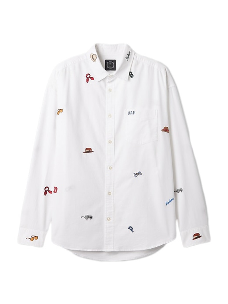 Gap x DAP Embroidered Oxford Shirt Optic White 남성 SS24 KR