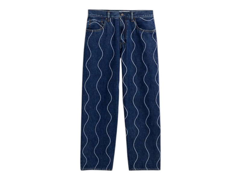 Gap x HFR Daveed Baptiste Embroidered Baggy Jeans Medium Wash