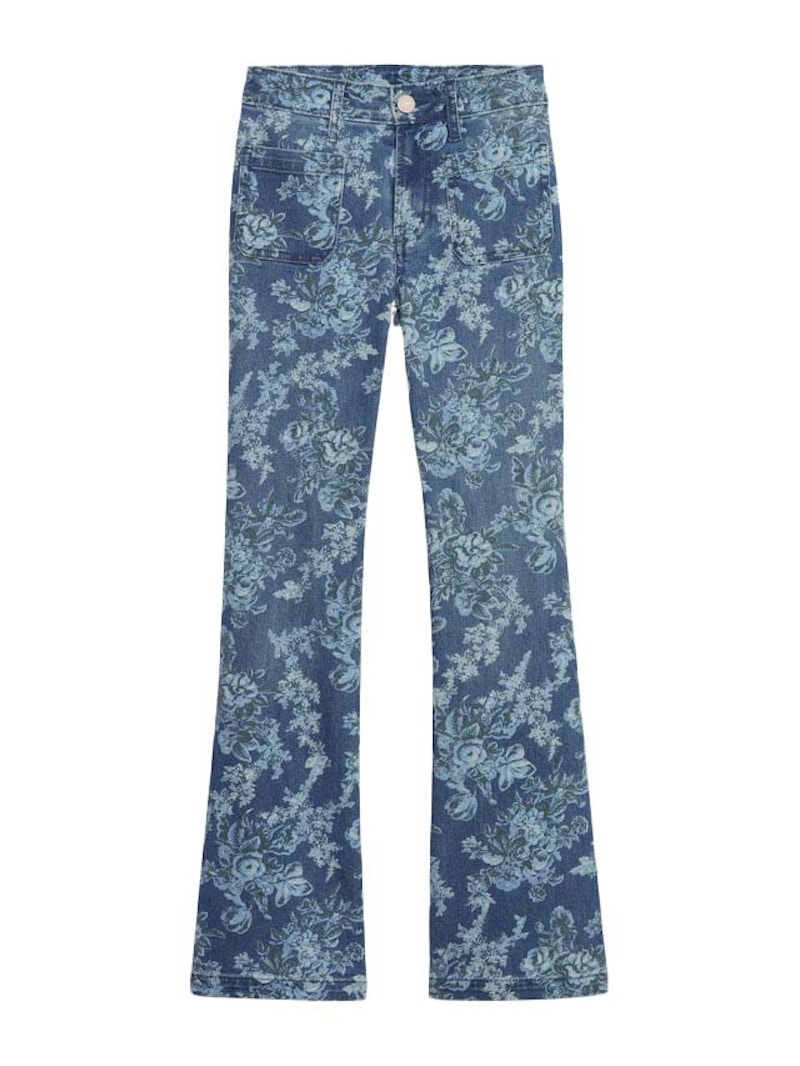 Gap x LoveShackFancy High Rise Floral '70s Flare Jeans with