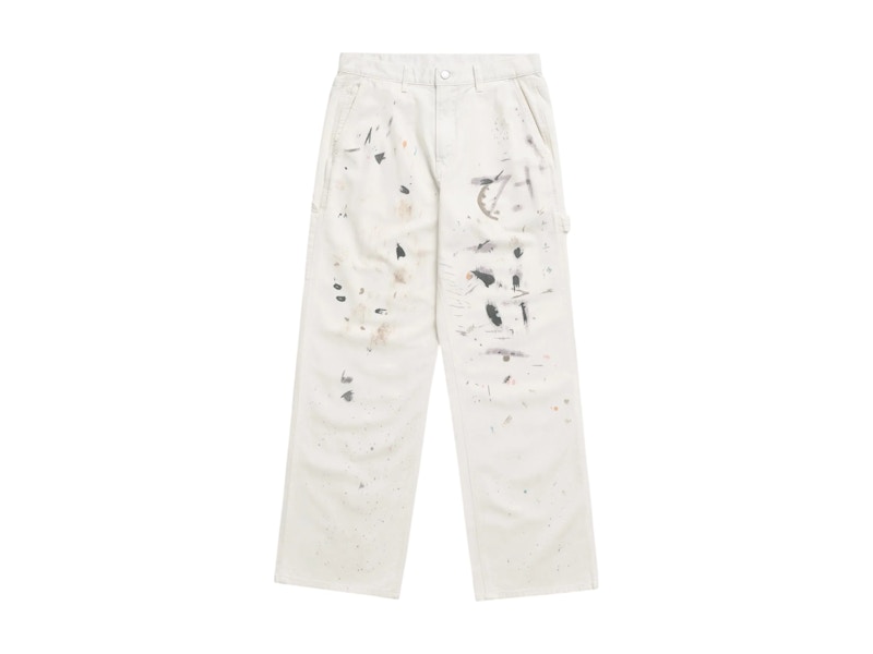【BIRTHDAYSUIT】Painted Carpenter Pants White PAINTED CARPENTER PANTS (WHITE) - BIRTHDAYSUIT