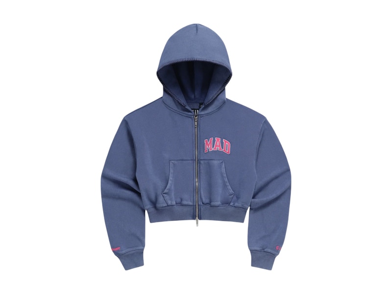 Gap x MadHappy Women's Full Zip Cropped Mad Hoodie Navy - SS25 - US