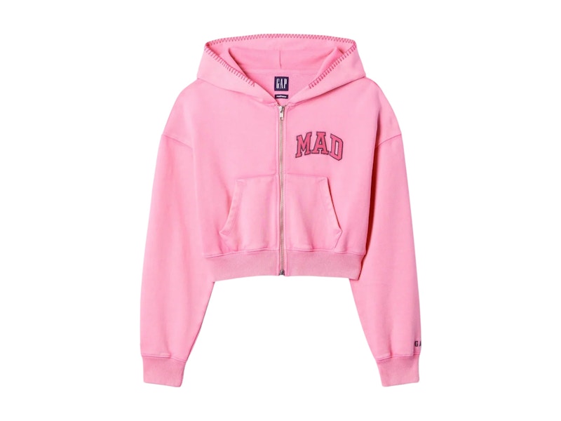 【ギフト】 Full Women's MadHappy x Gap Zip Pink Hoodie Mad Cropped トップス